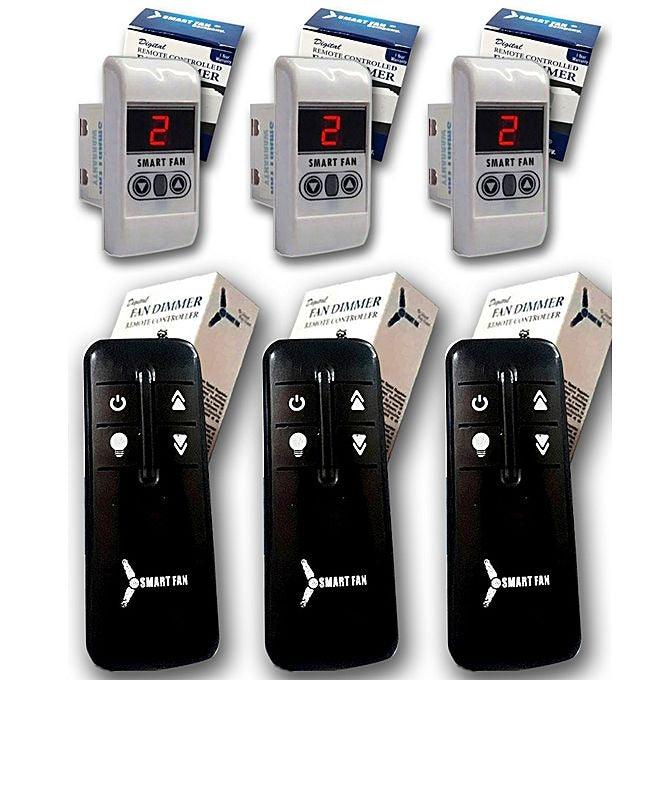 Pack Of 3 - Digital Fan Dimmer With Remote Control Feature Old (Piano) Fitting - SmartEshop.Pk