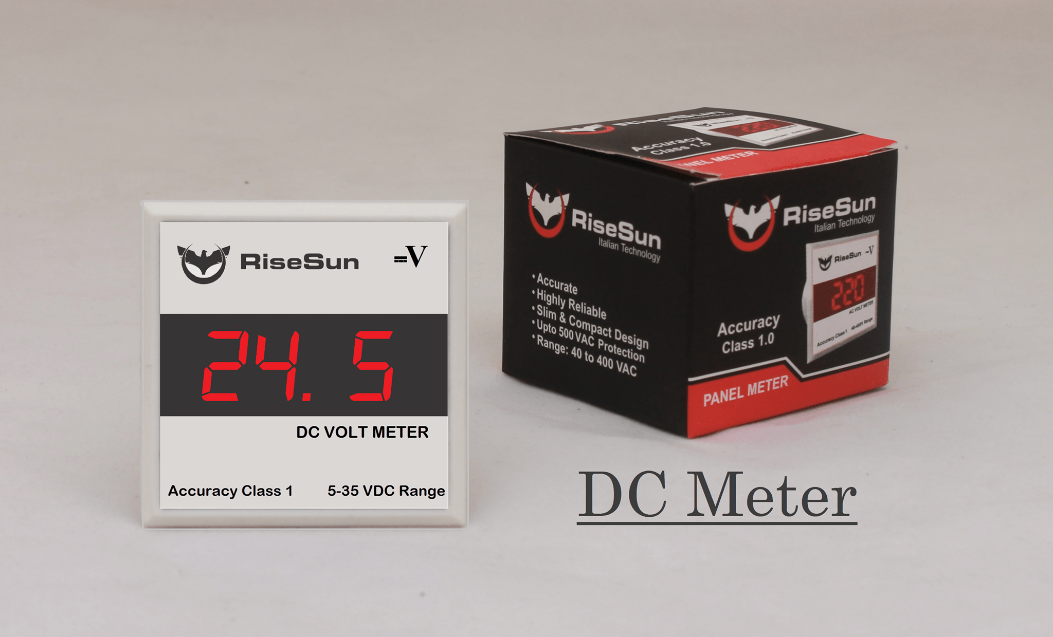 RISESUN - DIGITAL DC VOLTMETER 5V TO 32V VOLTAGE PANEL METER LED DISPLAY - SmartEshop.Pk