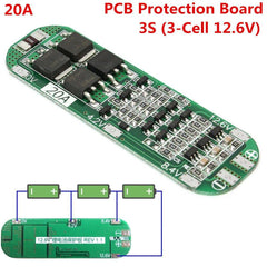 3S BMS 20A Li-ion Lithium Battery 18650 PCB Charger Protection Board - SmartEshop.Pk