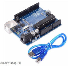 Arduino Uno R3 board with USB cable in Pakistan