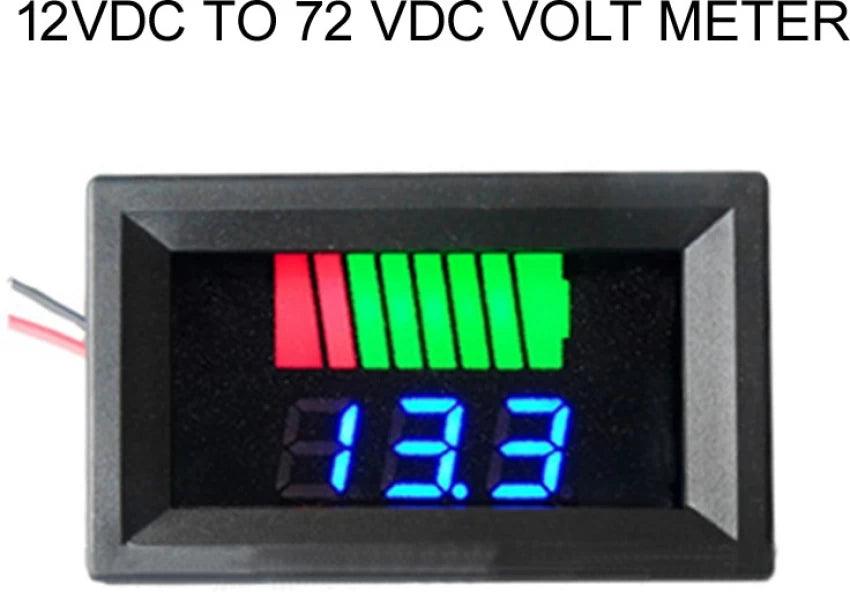 Battery Capacity Indicator DC12-72 Voltage and Percentage Meter - SmartEshop.Pk