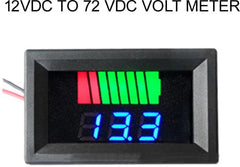 Battery Capacity Indicator DC12-72 Voltage and Percentage Meter - SmartEshop.Pk