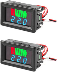 Battery Capacity Indicator DC12-72 Voltage and Percentage Meter - SmartEshop.Pk