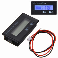 1pc 12V 24V 36V 48V LCD Acid Lead Lithium Battery Capacity Indicator Voltage Tester Digital Voltmeter Blue - SmartEshop.Pk