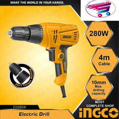 Electric Drill & Screwdriver – 280W – INGCO ED2808 - SmartEshop.Pk