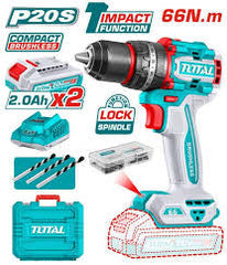 TOTAL TIDLI20668 Compact Brushless Cordless Impact Drill 20V – Powerful Heavy Duty Drill Machine SmartEshop.Pk