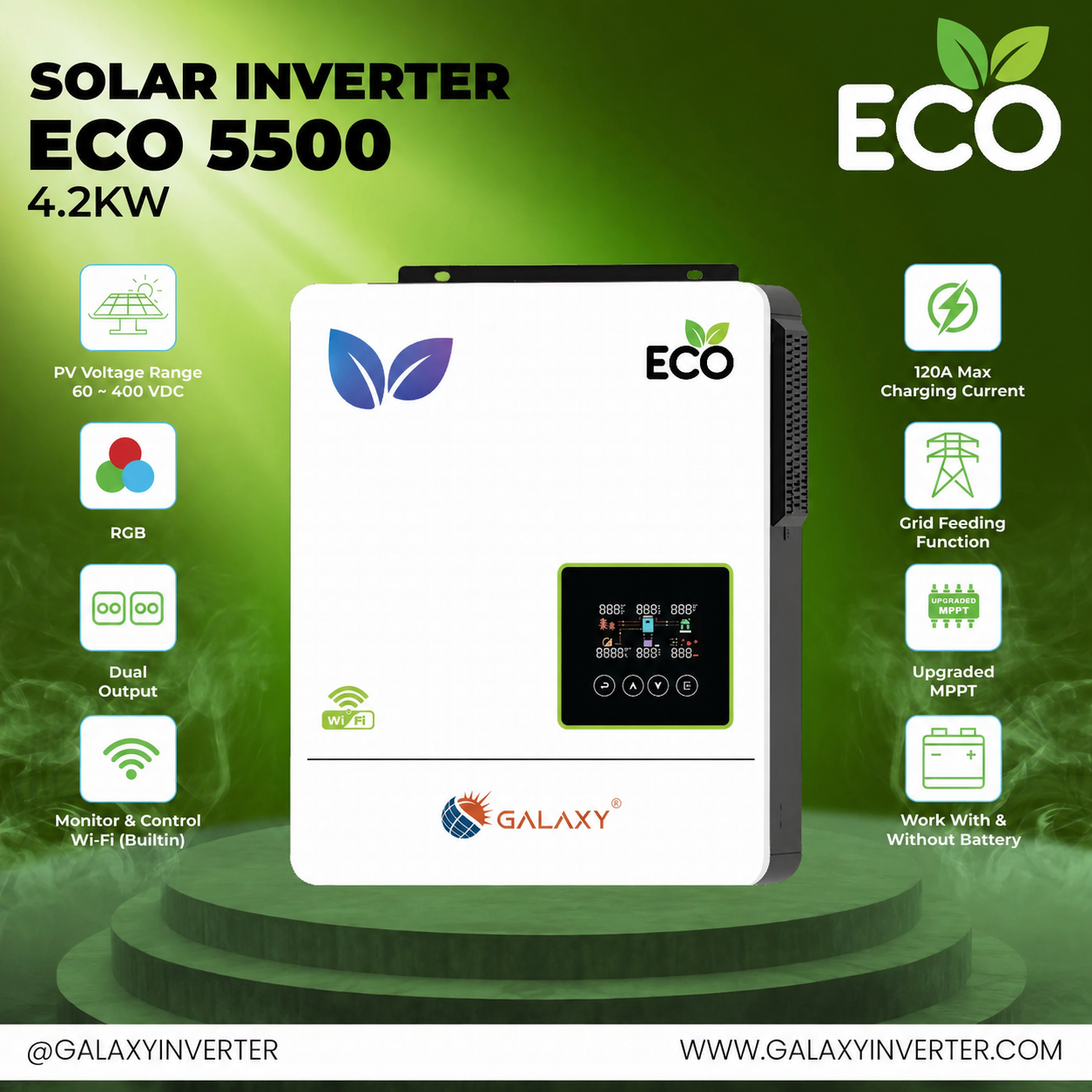 Galaxy ECO 5500 4.2KW Hybrid Solar Inverter SmartEshop.Pk