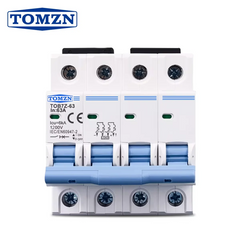 TOMZN TOB7Z-63 4P DC 1200V Mini Circuit Breaker (MCB) | Solar PV Protection | DIN Rail DC Breaker