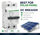 Schneider 2P DC Circuit Breaker 32A/63A 1000V DC for Solar PV System | Double Pole Solar MCB