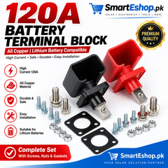 120A Lithium Battery Power Terminal Connector Pair – All Copper Heavy Duty Quick Connect Terminal