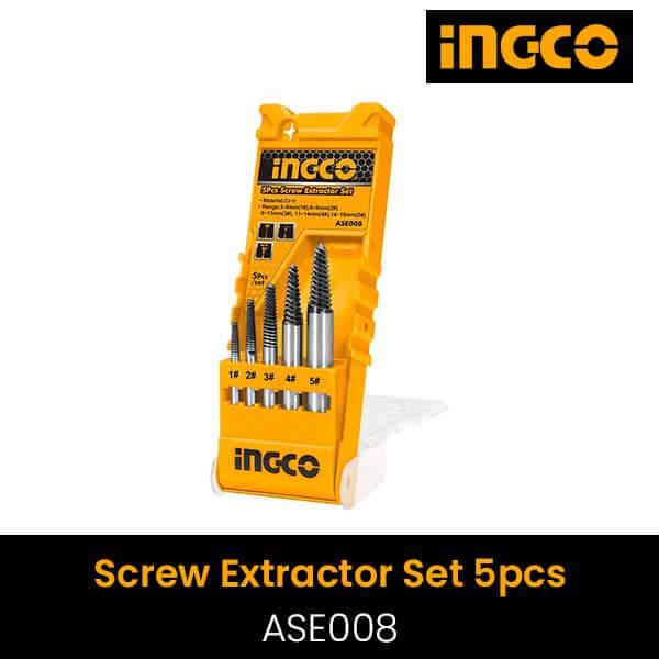 Ingco ASE008 5PCS Screw Extractor Set - SmartEshop.Pk