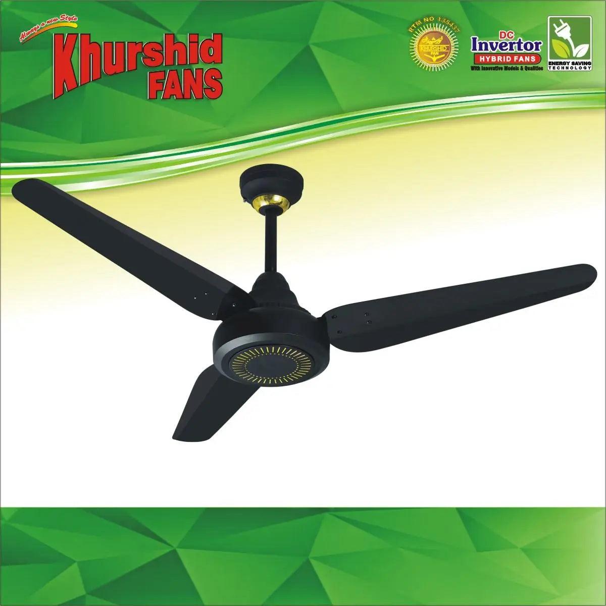 KHURSHID AC DC FAN KING MODEL BLACK - SmartEshop.Pk