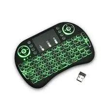 Mini I8 Wireless Backlit 2.4Ghz Touchpad Keyboard Air Mouse For Tv Box Mini Pc - Black - SmartEshop.Pk
