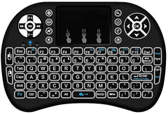 Mini I8 Wireless Backlit 2.4Ghz Touchpad Keyboard Air Mouse For Tv Box Mini Pc - Black - SmartEshop.Pk