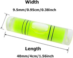 Mini Cylindrical Bubble Level 9.5x40mm | Horizontal Spirit Level | Single Piece