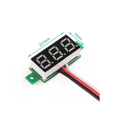 Mini 0.28 inch 3 Wires Digital Voltmeter Red LED Display DC 0-100V Digital LED Panel Voltage Meter - SmartEshop.Pk
