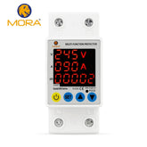 Mora 8in1 Voltage Protector | Over & Under Voltage Protective Device with kWh Meter, Unit(KWh) Lock, Frequency & Power Display MORA