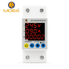 Mora 8in1 Voltage Protector | Over & Under Voltage Protective Device with kWh Meter, Unit(KWh) Lock, Frequency & Power Display MORA