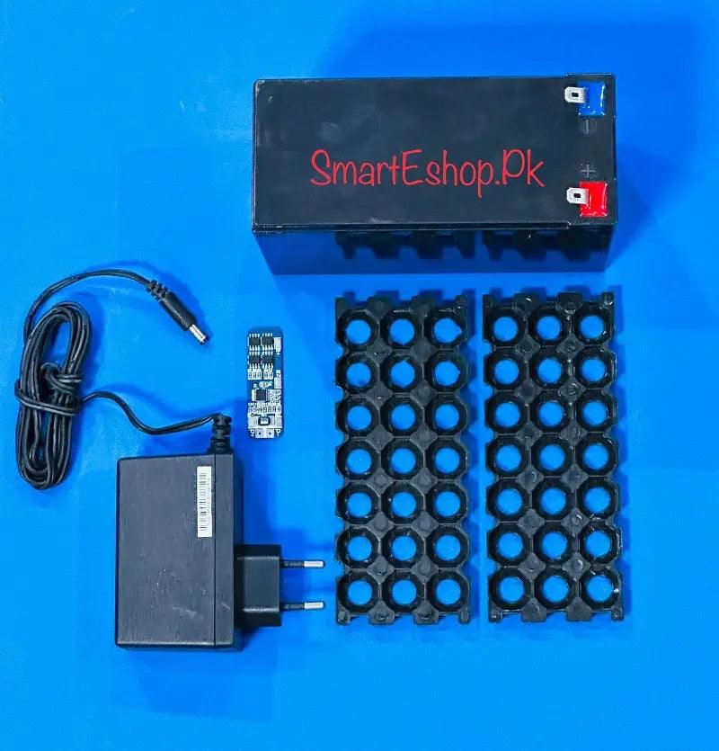 Plastic Li-ion Tool Case DIY 12V 3 Series 7 Parallel Li-ion Battery Case Holder Box for 18650 Powerwall Battery Pack - SmartEshop.Pk