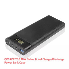 QC 3.0/PD 2.0 18W Bidirectional Charge Discharge Power Bank Case - SmartEshop.Pk
