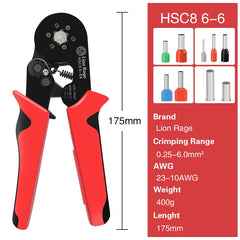 Crimping Pliers HSC8 6-4A Tubular Terminal Crimper Wire Mini Ferrule Crimper Tools Household Electrical Kit With Box SmartEshop.Pk