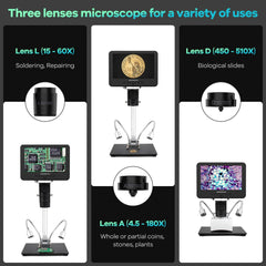 Andonstar AD246SM Trinocular 2000X UHD 2160P HDMI Digital Microscope with PC Connection for PCB Solder Check for Phone Repair SmartEshop.Pk