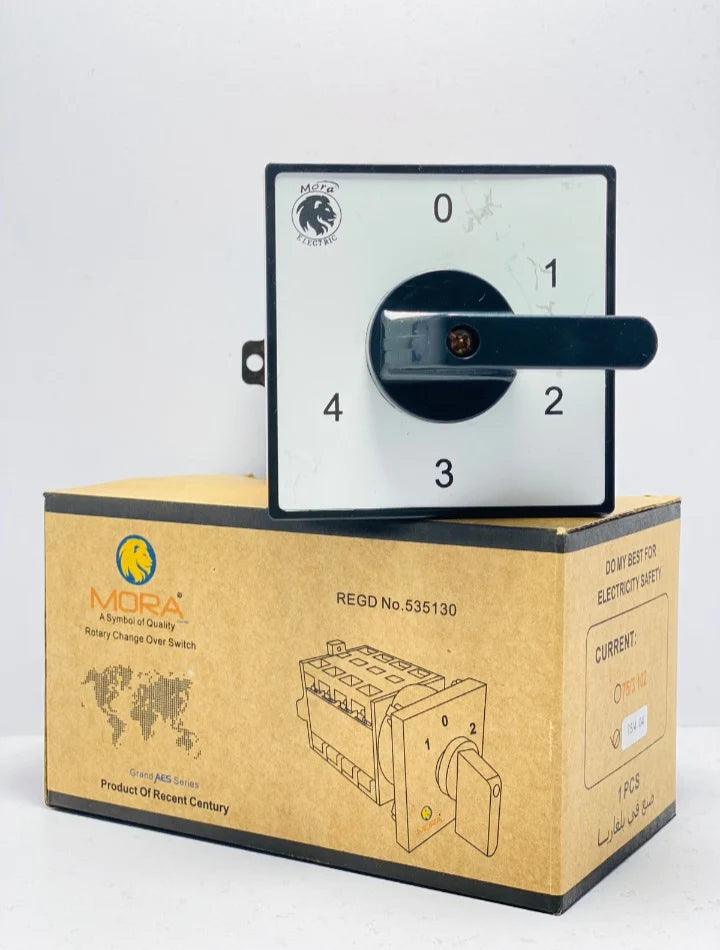 4 Line 50A (0-1-2-3-4) Phase Selector and Neutral Cut ChangeOver Switch For 4 Meters | Original Mora Change Over - SmartEshop.Pk