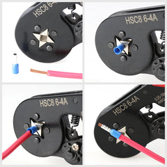 Crimping Pliers HSC8 6-4A Tubular Terminal Crimper Wire Mini Ferrule Crimper Tools Household Electrical Kit With Box SmartEshop.Pk