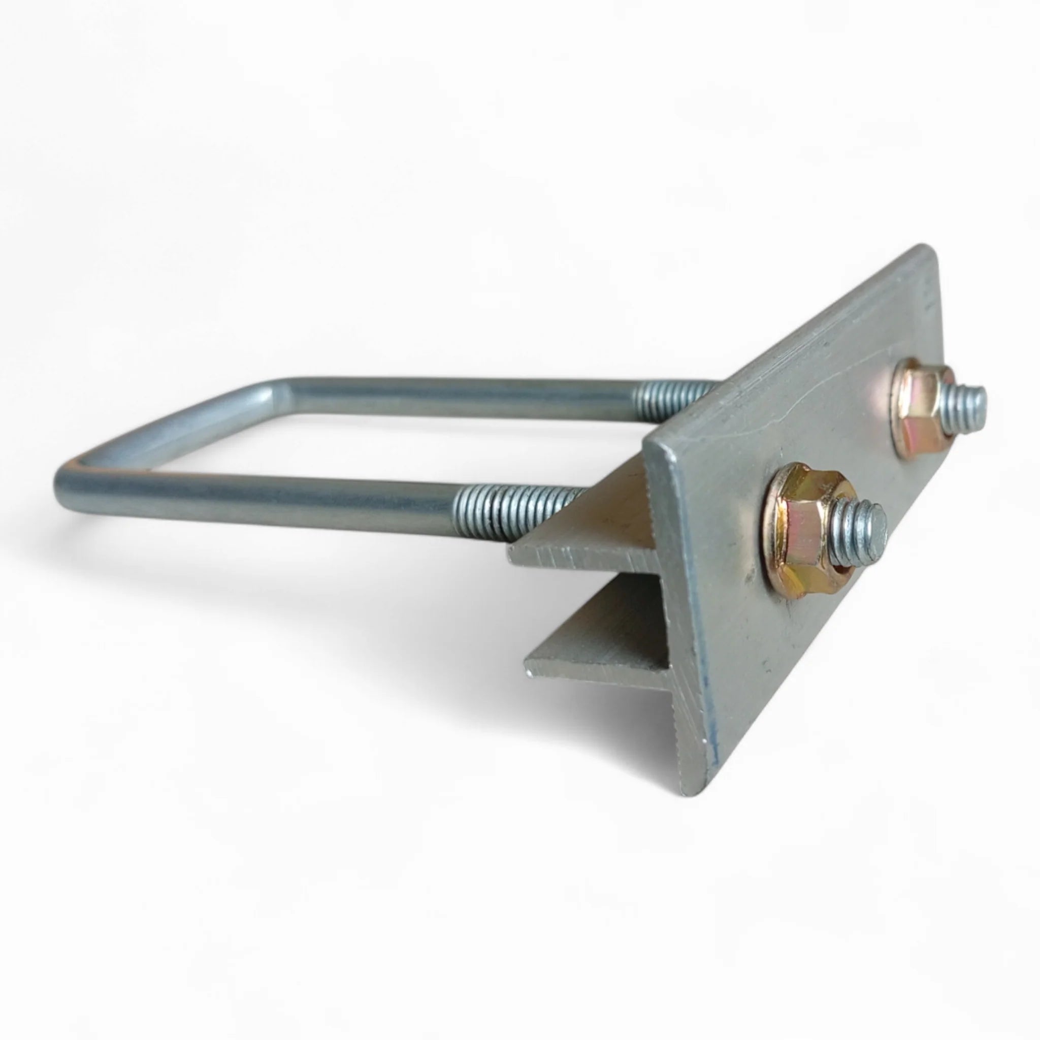 Solar Mid Clamp with U-Bolt – Aluminum Clamp With Galvanized Iron Mounting Bracket for PV Panels SmartEshop.Pk