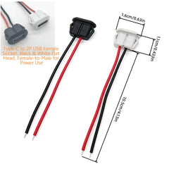 Type-C Usb connector with PH 2.0 Female Socket High Current Fast Charging jack port With data pin SmartEshop.Pk