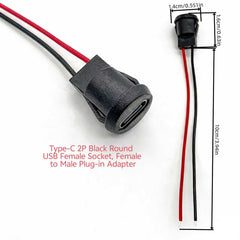 Type-C Usb connector with PH 2.0 Female Socket High Current Fast Charging jack port With data pin SmartEshop.Pk