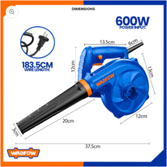 Wadfow Aspiration Blower 600 Watt | 100% Copper Wiring With Fibber Material Body My Store