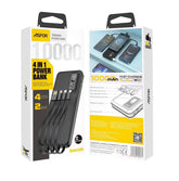 ASPOR A300 10000mAh 4 In 1 Power Bank – Li-Polymer Fast Charging Portable Battery Pack SmartEshop.Pk