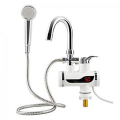 Instant Hot Water Faucet Bathroom And Kitchen Electric Water Heating Tap Temperature Display With Shower - SmartEshop.Pk