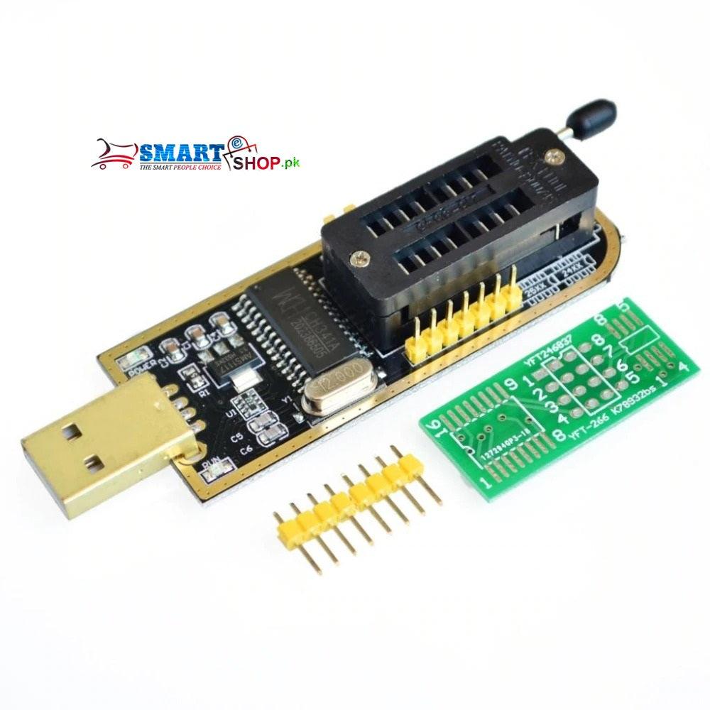 USB Programmer CH341A Series 24 EEPROM Writer Flash BIOS USB Programmer 25 SPI Flash BIOS Board Module USB To TTL 5V-3.3V - SmartEshop.Pk