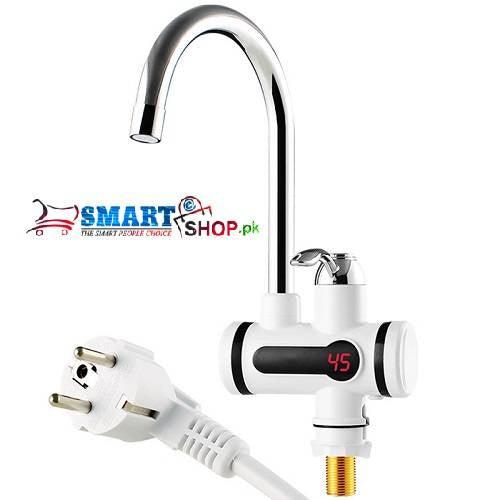 Instant Electric Water Heater Tap Faucet AC 220V 3000W Digital Display Temperature Geyser Water Heater Under Inlet for Kitchen - SmartEshop.Pk