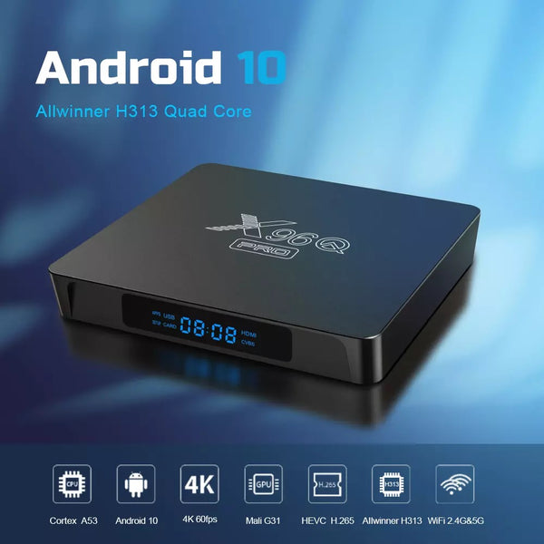 X96Q Pro - 4GB+64GB - Android 12 - 4K - Smart Android Tv Box My Store