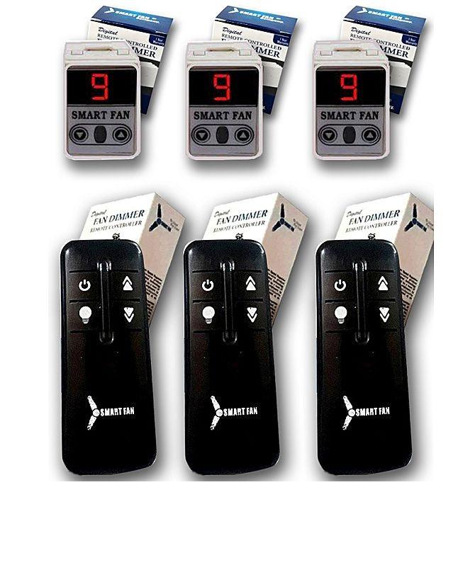 Pack Of 3 - Digital Ceiling Fan Dimmer With Remote Control Feature - China Fitting (BackLock) - SmartEshop.Pk