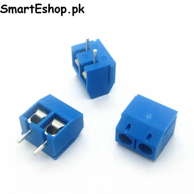 1 PCS 2 Pin Plug-in Screw Terminal Block Connector 5.08mm Pitch (Blue) - SmartEshop.Pk