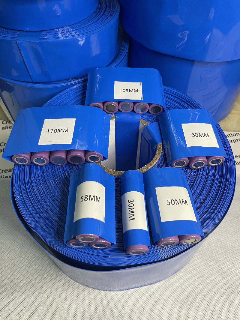 18650 Li-ion Battery PVC Heat Shrink Tube – Blue Shrinkable Insulation Sleeve for Lithium Battery Pack Protection SmartEshop.Pk