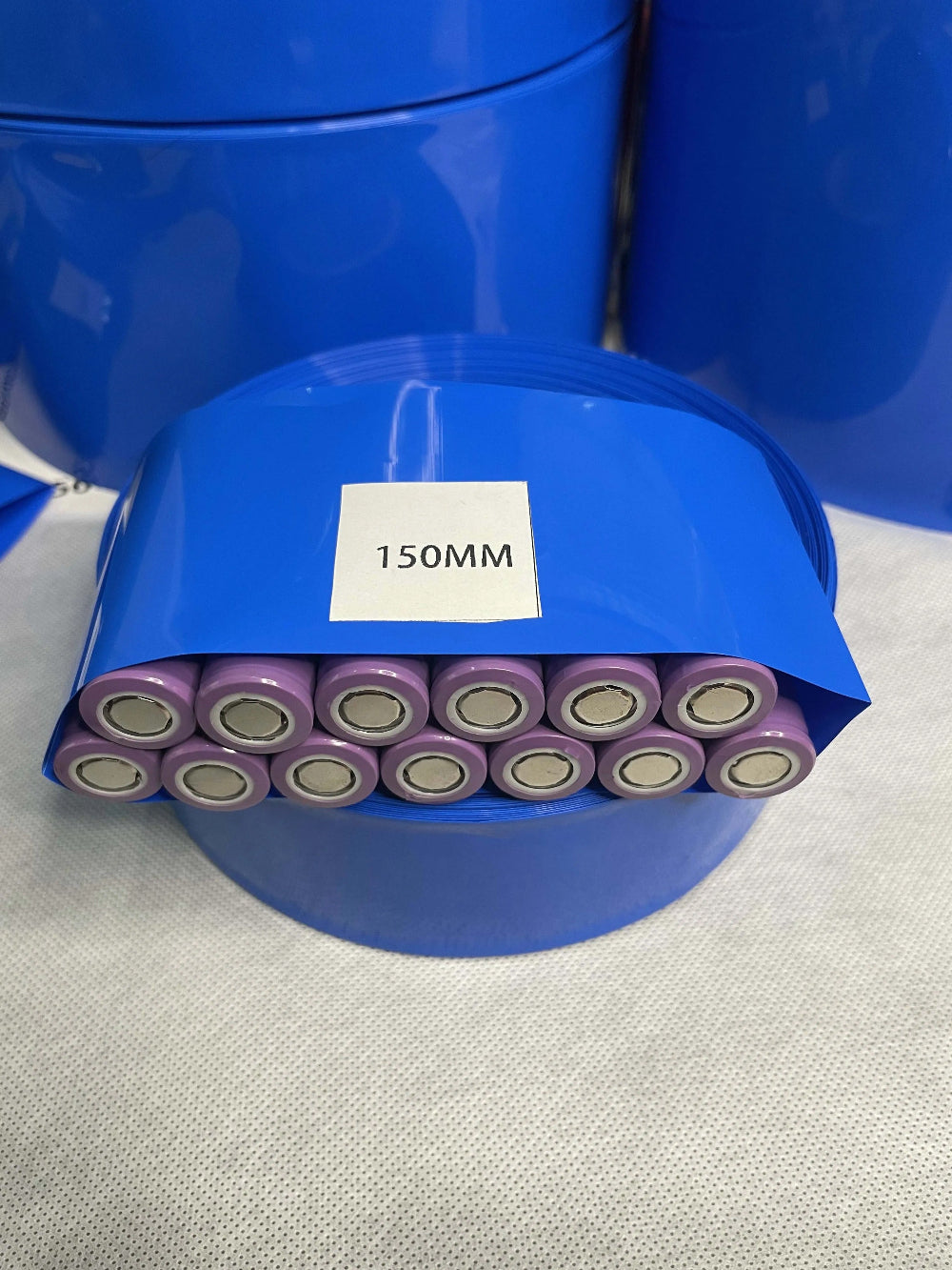 18650 Li-ion Battery PVC Heat Shrink Tube – Blue Shrinkable Insulation Sleeve for Lithium Battery Pack Protection SmartEshop.Pk