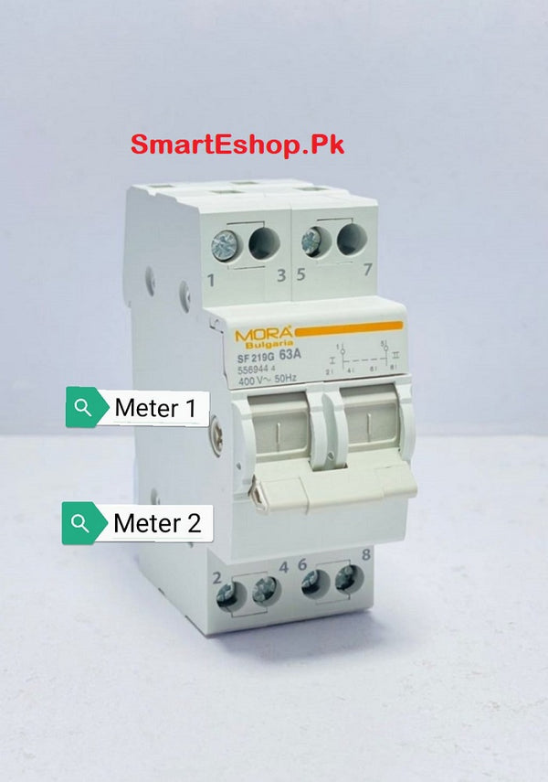 Two Pole Din Rail Change Over Switch SF 219G 63A in Pakistan