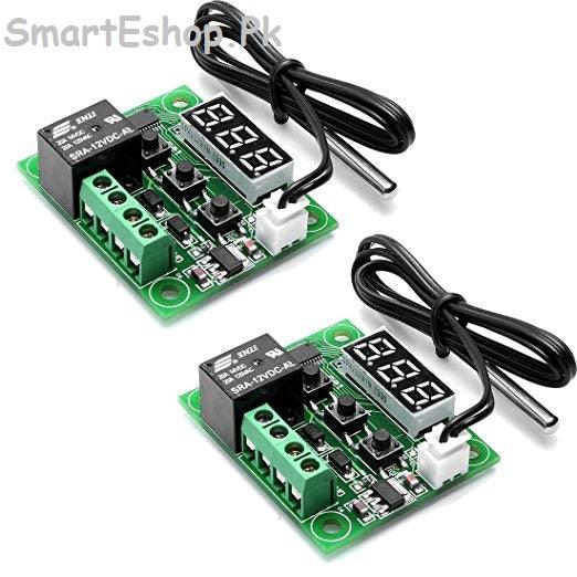 2pcs W1209 12V DC Digital Temperature Controller Board Micro Digital Thermostat - SmartEshop.Pk