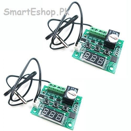 2pcs W1209 12V DC Digital Temperature Controller Board Micro Digital Thermostat - SmartEshop.Pk