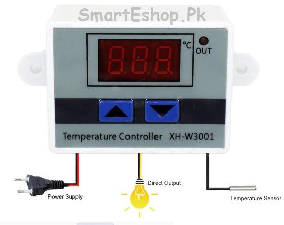 XH-W3001 220V 10A Digital Temperature Controller - SmartEshop.Pk