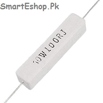 10 Watt 100 ohm Wirewound Ceramic Cement Resistor