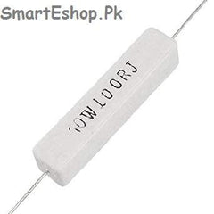 10 Watt 100 ohm Wirewound Ceramic Cement Resistor - SmartEshop.Pk