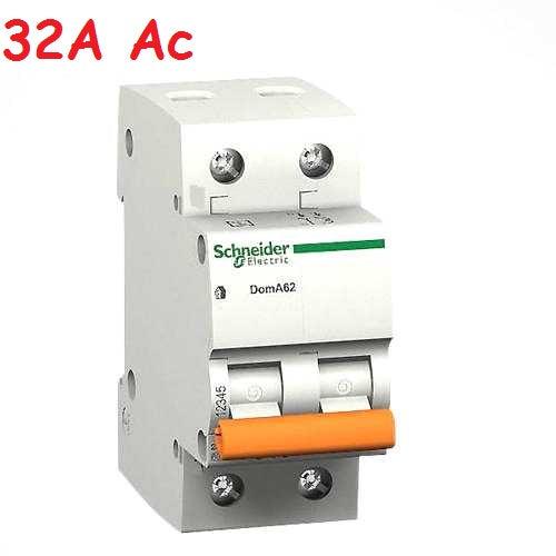 32A Ac Schneider Domae Miniature Circuit Breaker 2 Pole - SmartEshop.Pk