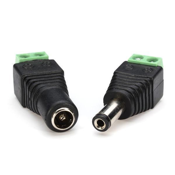 Male Female 12V DC Power Jack Plug Adapter Connector For Led Strip Light CCTV US - SmartEshop.Pk