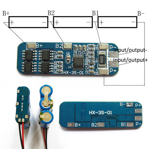 3S BMS 11.1V 3S 10A BMS Battery Management System, for massager battery pack and 12V li-ion